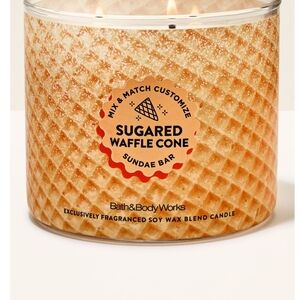 Bath & Body Works Sugared Waffle Cone Candle - Cream and Tan